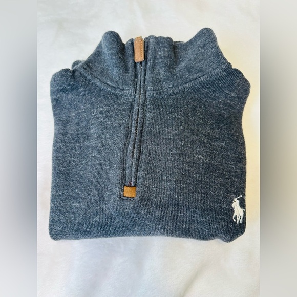 Polo by Ralph Lauren Men's  Quarter Zip Pullover Gray  Sweater Size Medium - Picture 7 of 10